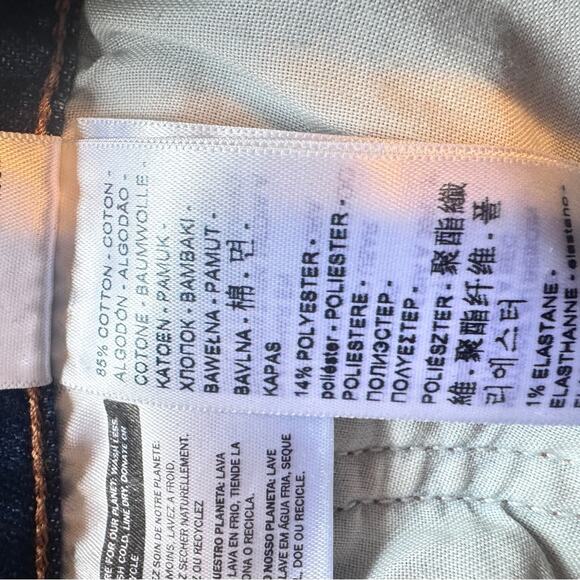 Levi’s Blue Ribcage Straight Button Fly Jeans Womens 32 Casual Classic Denim - Picture 6 of 12